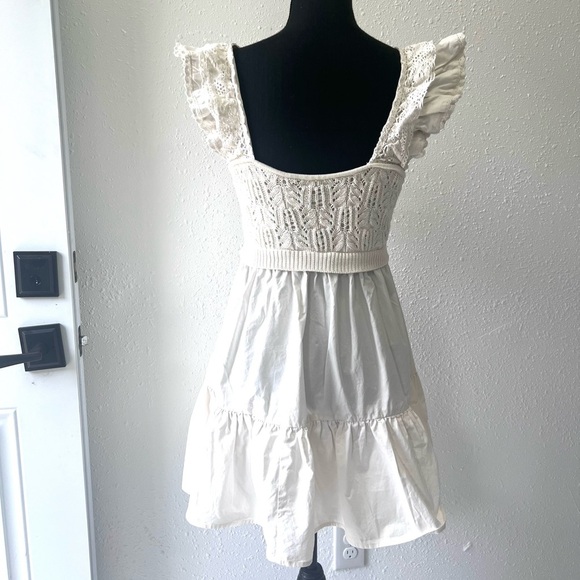 En Saison Collette Cream crochet ruffle Mini Sundress S - Picture 7 of 12
